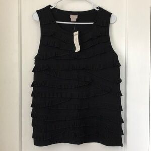 NWT chicos Ruffle tank